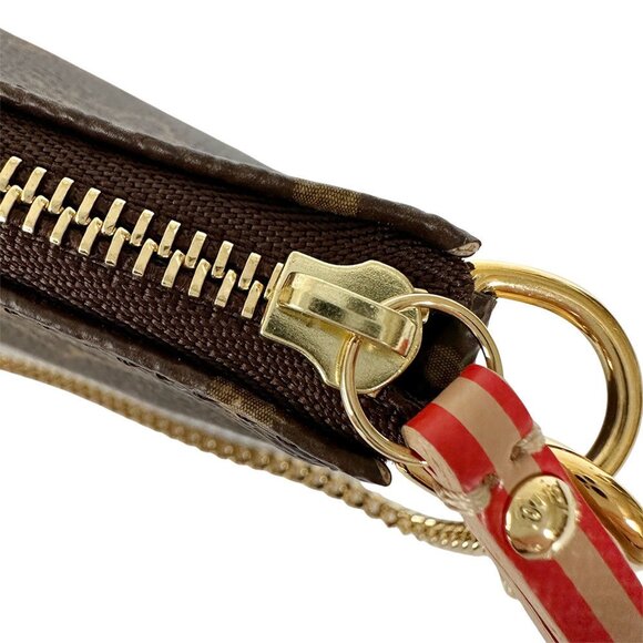 LOUIS VUITTON Authentic Brown Monogram Canvas Pochette Pouch - Picture 8 of 11